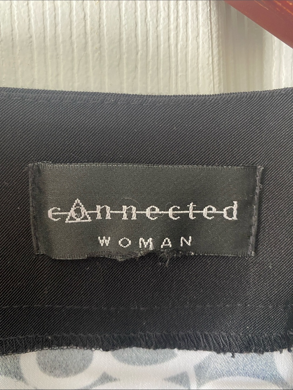 Connected Apparel Black & White Sleeveless Midi Dress with Circle Print XL - Picture 2 of 8